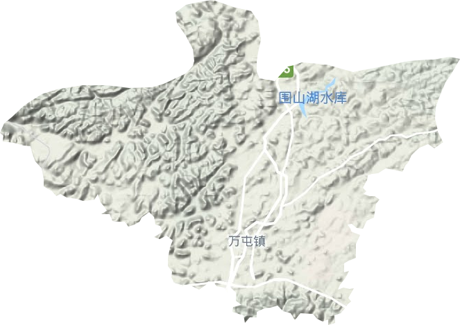 萬屯鎮地形圖