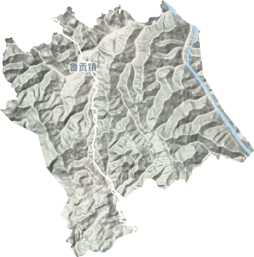 魯貢鎮地形圖