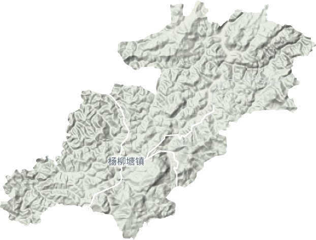 楊柳塘鎮(zhèn)地形圖