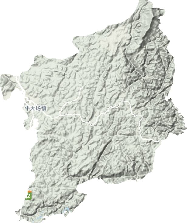 牛大場鎮地形圖