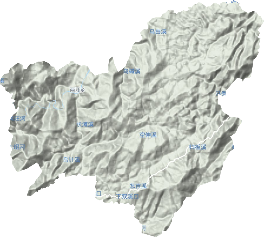 兩汪鄉地形圖