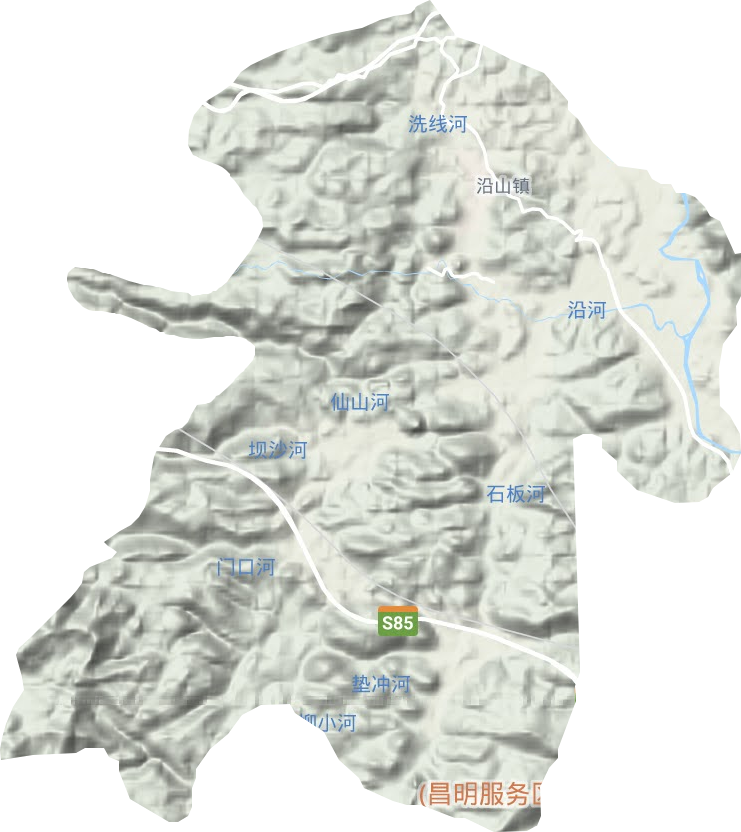 沿山鎮地形圖