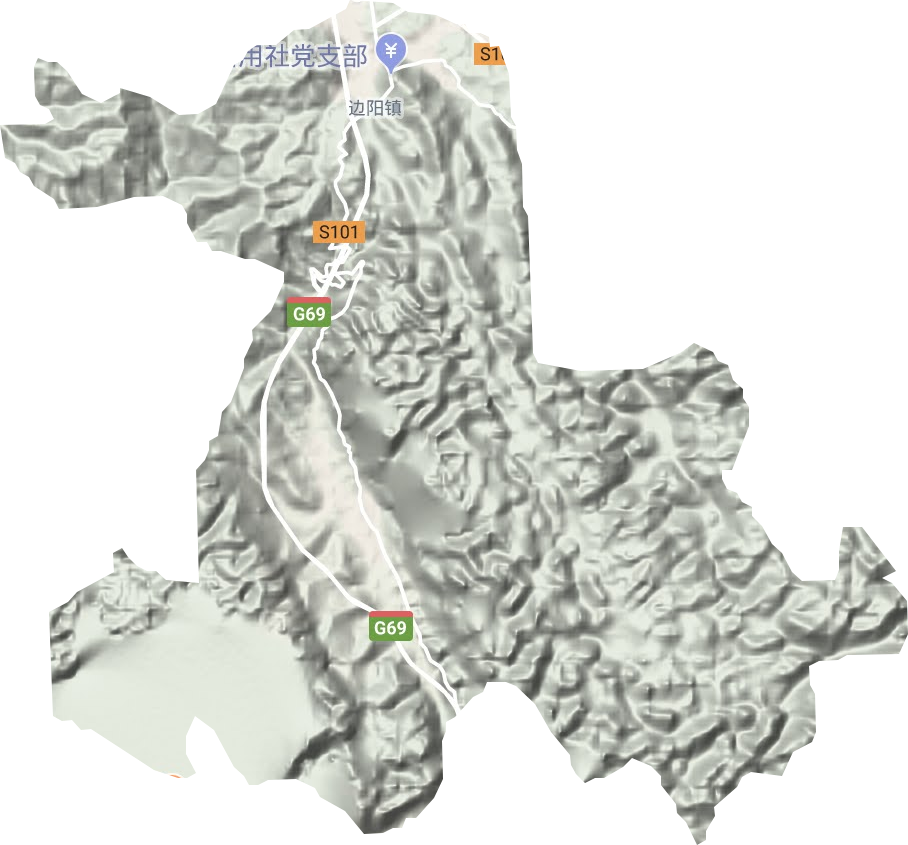 邊陽鎮地形圖