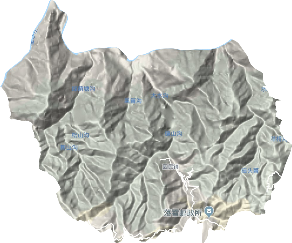 因民鎮(zhèn)地形圖