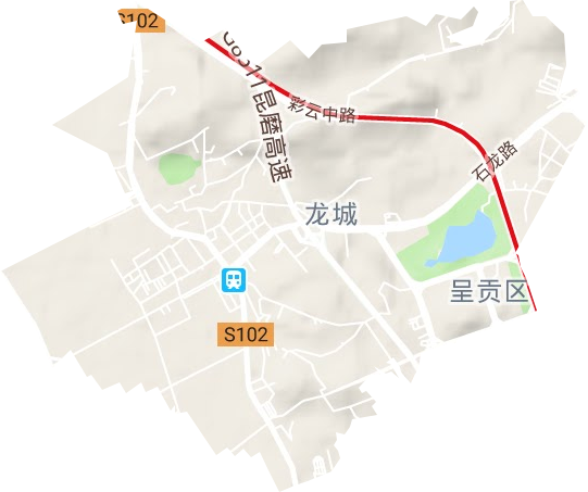 龍城街道地形圖