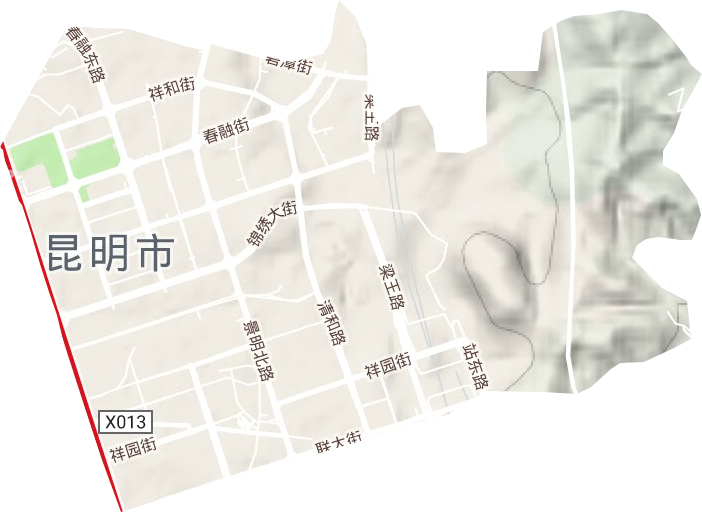 洛龍街道地形圖