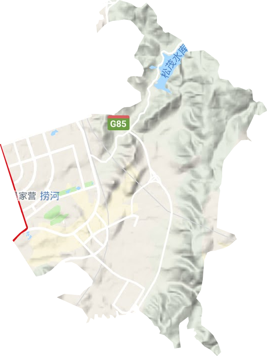 吳家營街道地形圖