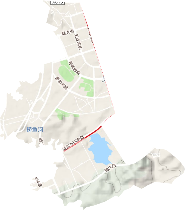 雨花街道地形圖