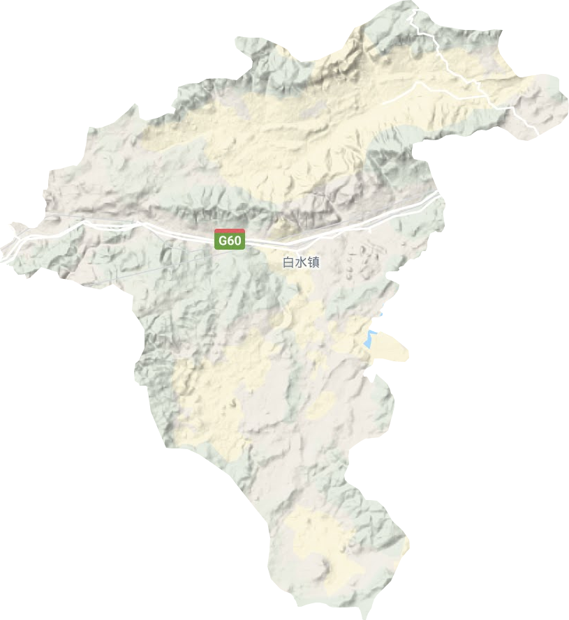 白水鎮(zhèn)地形圖