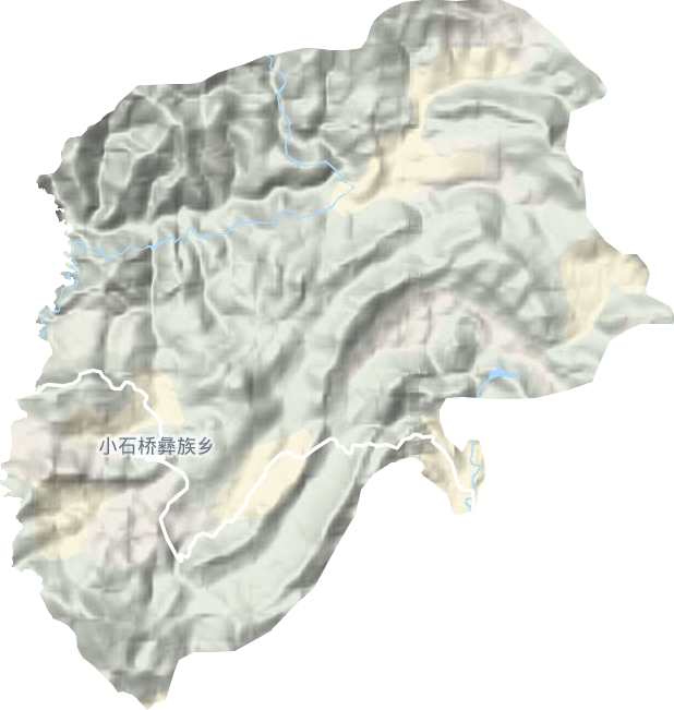 小石橋鄉地形圖
