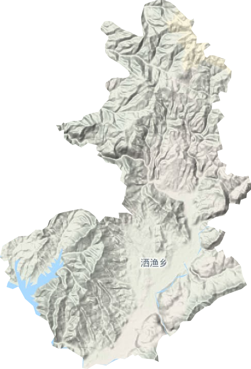 灑漁鎮地形圖