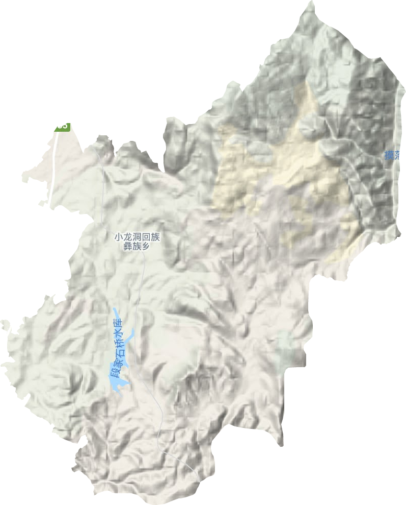 小龍洞回族彝族鄉地形圖