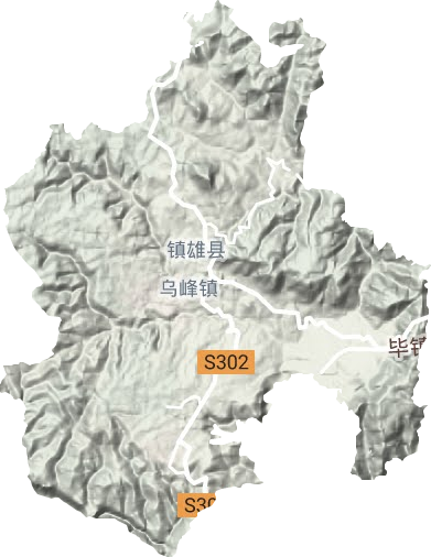 烏峰鎮地形圖