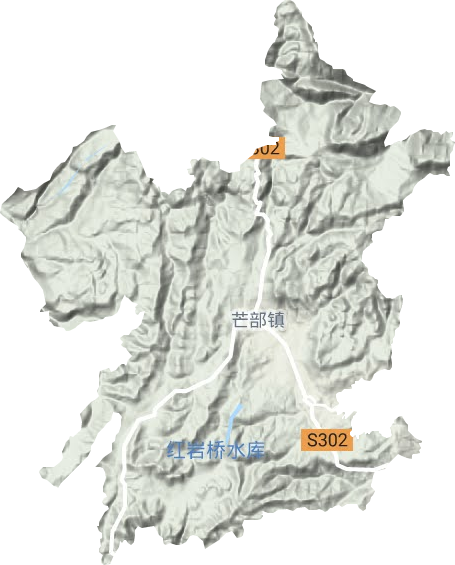芒部鎮(zhèn)地形圖