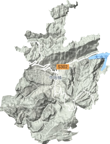 牛場鎮(zhèn)地形圖