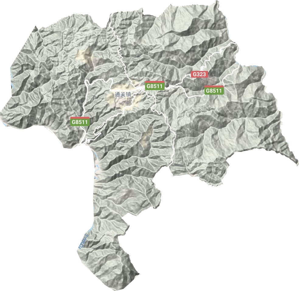 通關鎮地形圖