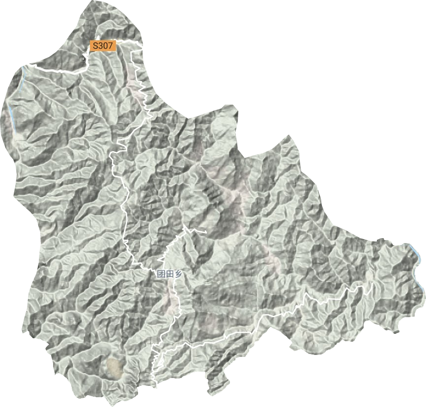 團田鎮(zhèn)地形圖