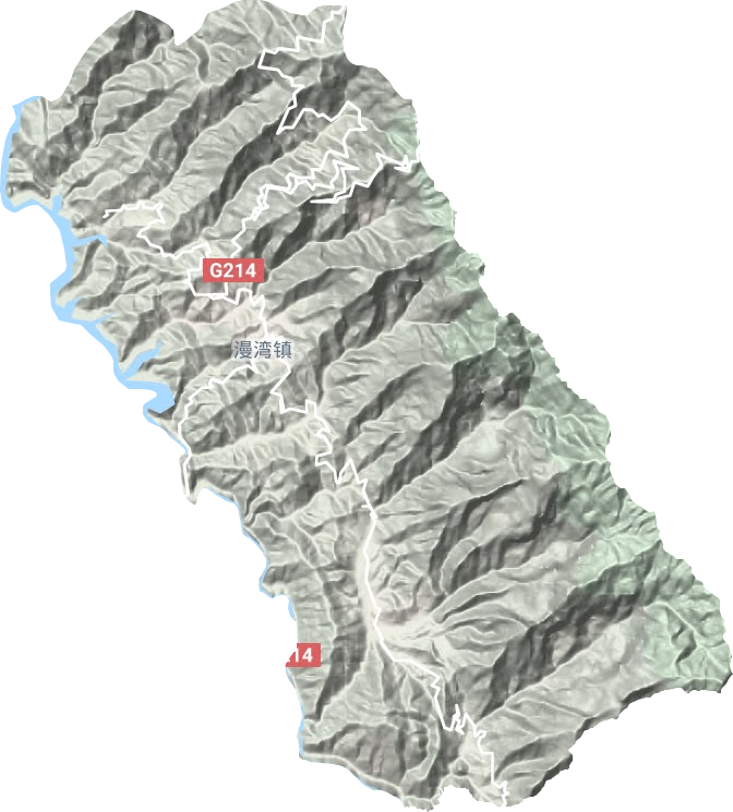 漫灣鎮地形圖