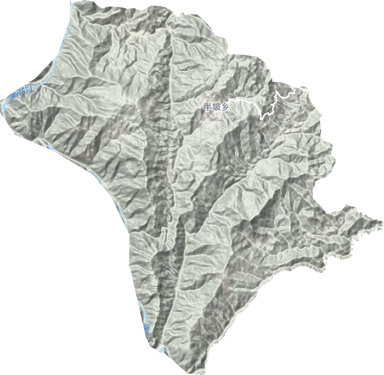 半坡鄉(xiāng)地形圖