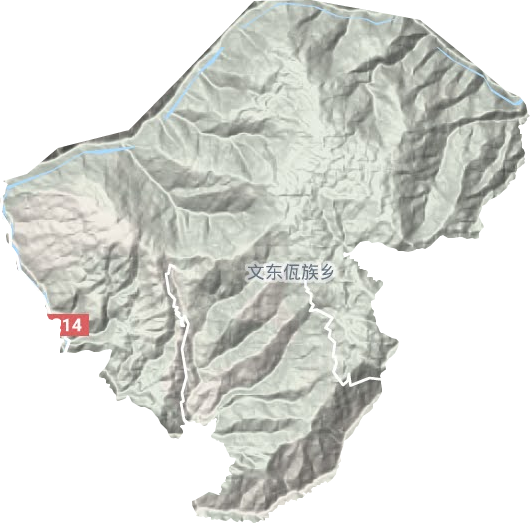 文東佤族鄉(xiāng)地形圖