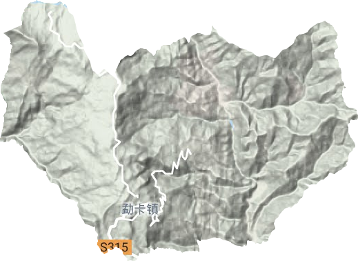 勐卡鎮地形圖