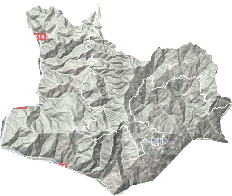 邦丙鄉(xiāng)地形圖