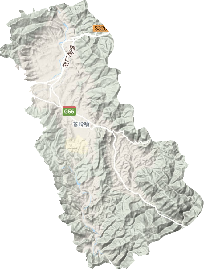 蒼嶺鎮地形圖