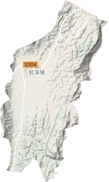 虹溪鎮地形圖