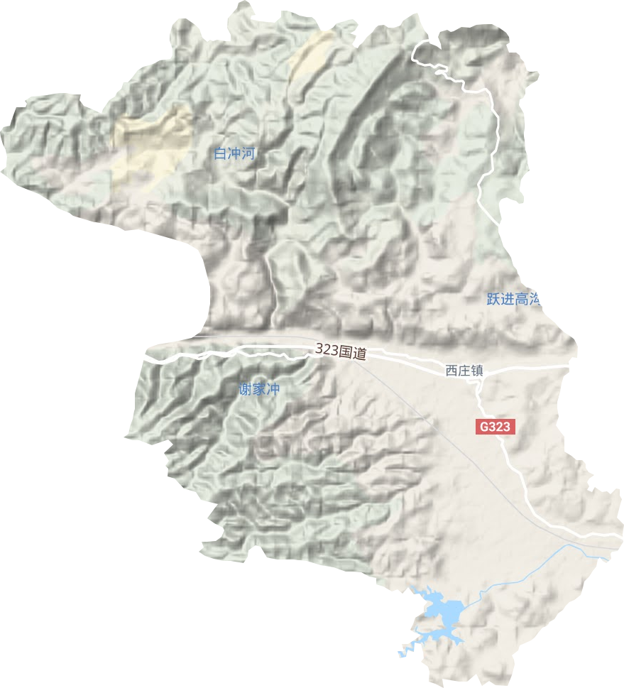 西莊鎮地形圖