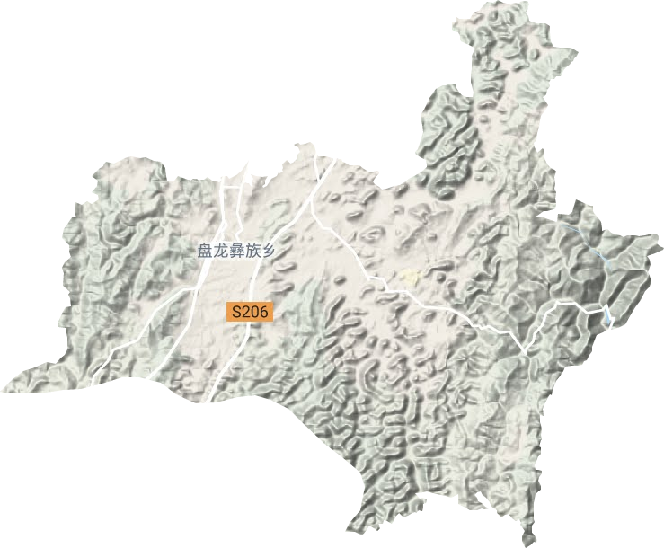 盤龍彝族鄉地形圖