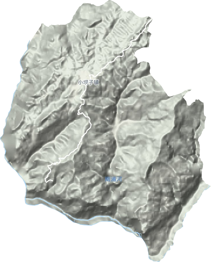小壩子鎮地形圖