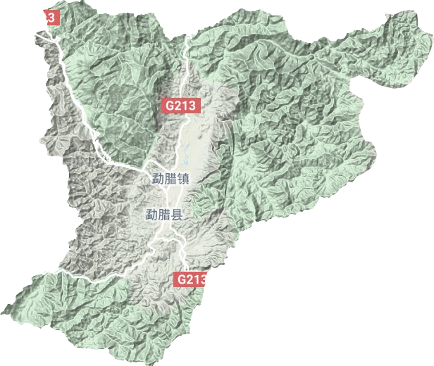 勐臘鎮地形圖