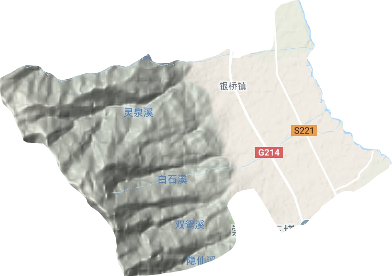 銀橋鎮地形圖