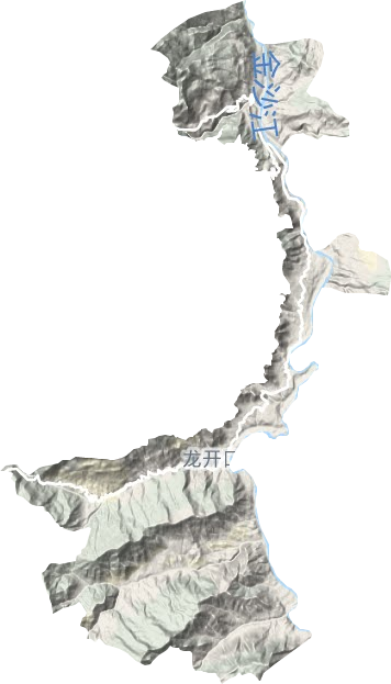 龍開口鎮地形圖