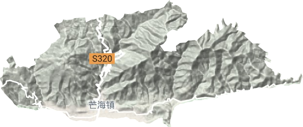 芒海鎮地形圖