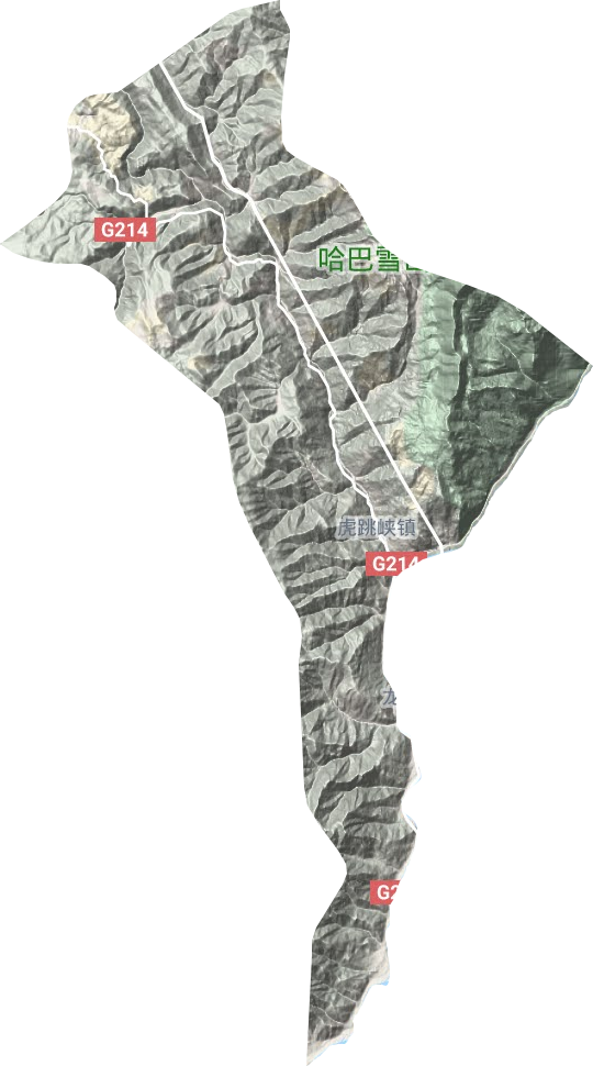 虎跳峽鎮地形圖