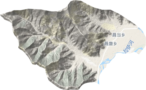聶當鄉地形圖