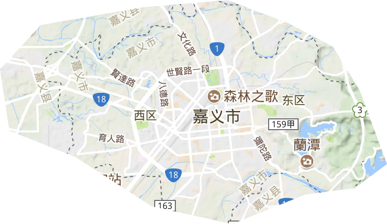 嘉義市地形圖