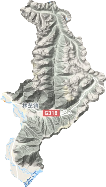 林芝鎮(zhèn)地形圖