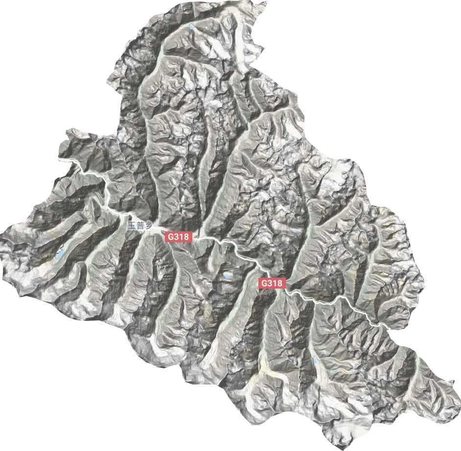 玉普鄉(xiāng)地形圖