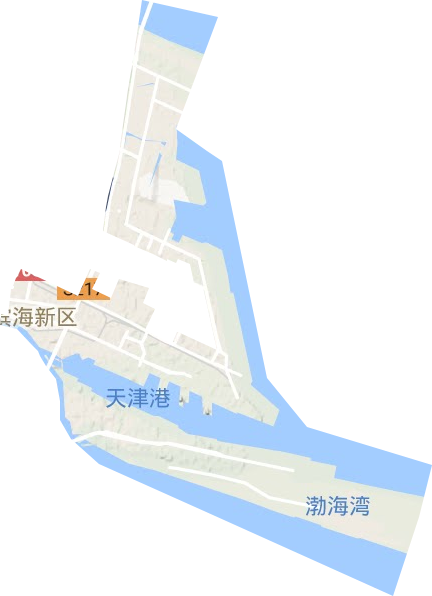 新港街道地形圖