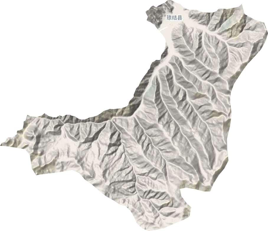 瓊結鎮地形圖
