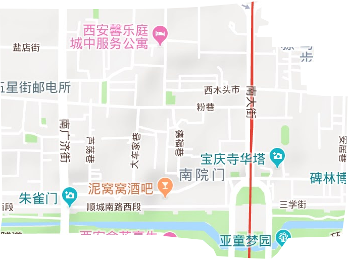 南院門街道地形圖