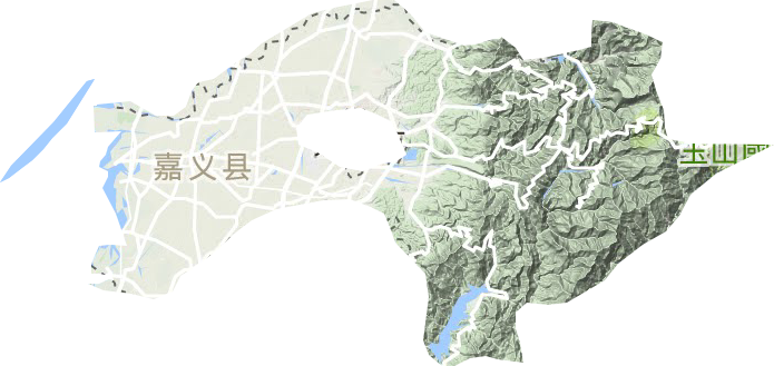 嘉義縣地形圖