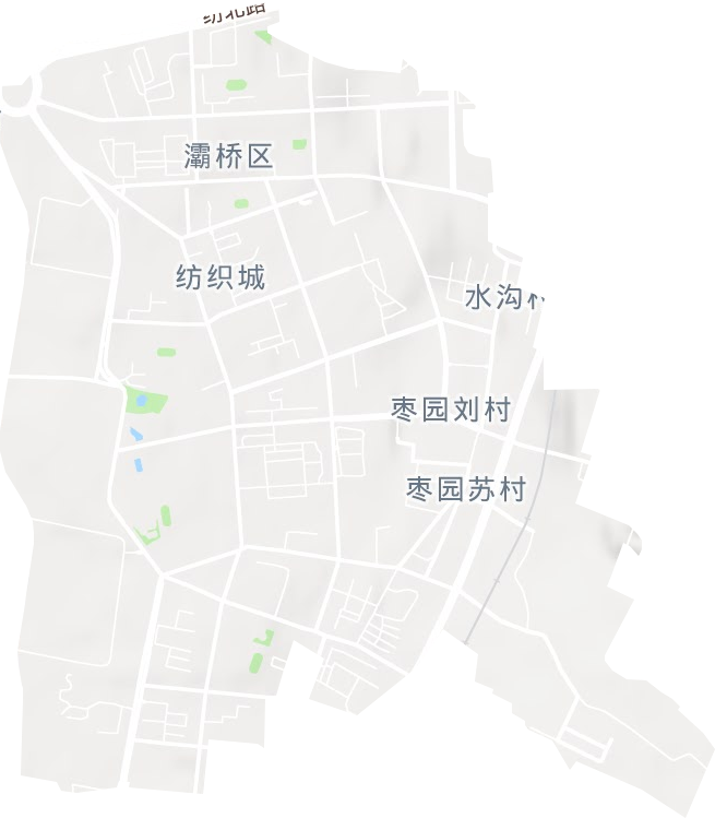 紡織城街道地形圖