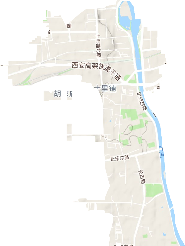 十里鋪街道地形圖