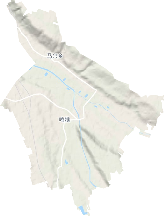 鳴犢街道地形圖
