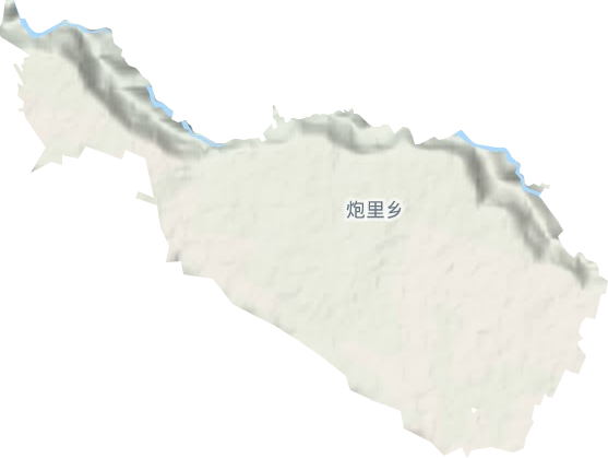 炮里街道地形圖