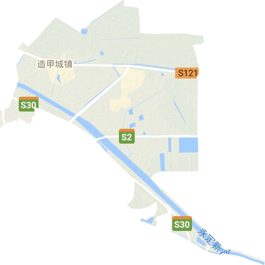 造甲城鎮(zhèn)地形圖