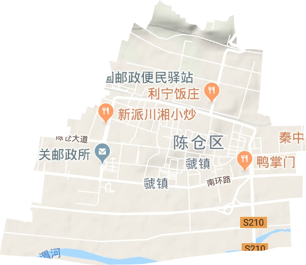 虢鎮(zhèn)街道地形圖